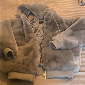 Maje grey faux fur coat for women (grey)